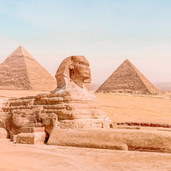 Immagini Meravigliose Delle Piramidi Di Giza E Della Grande Sfinge Nell Area Di Giza